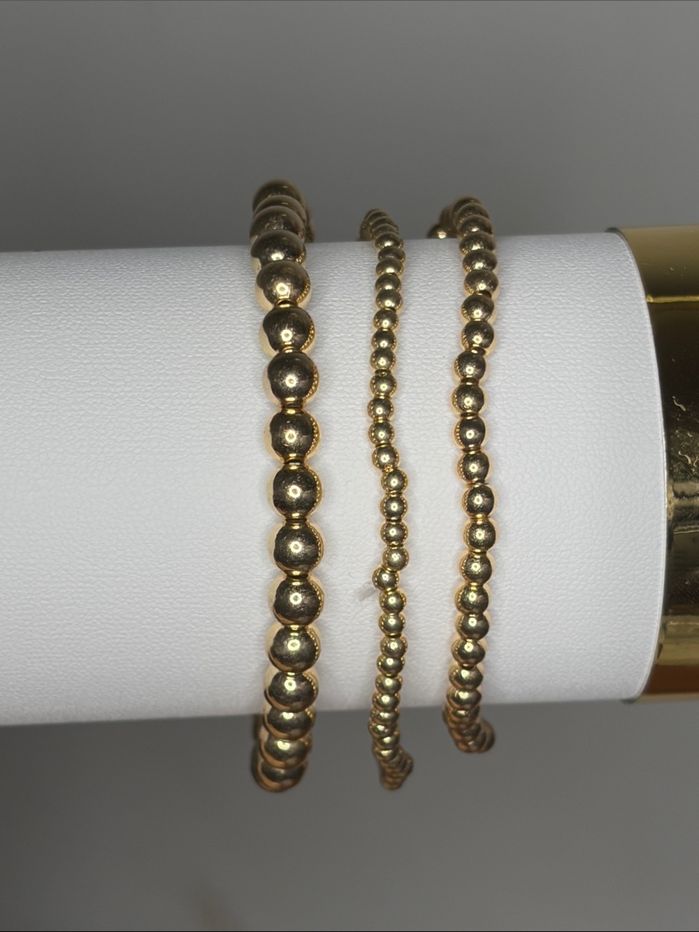 Goldtone Beaded Stretch Bracelet Set - Women Jewelry